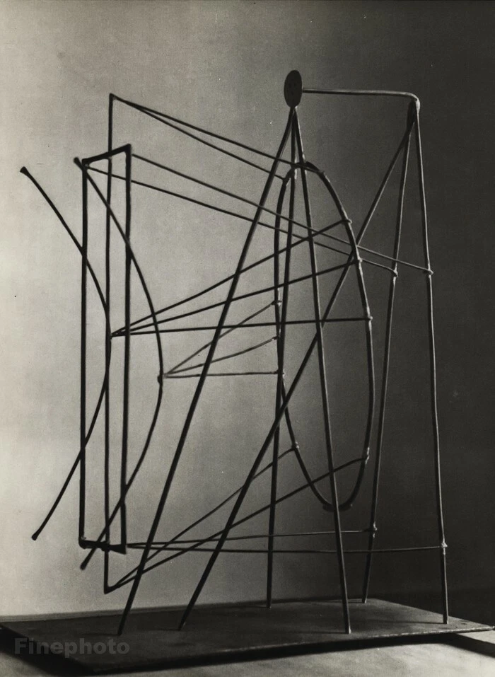 1949 Brassai 原版照片 毕加索墓碑 1930 年金属丝雕塑 — 第 1/1 张图片