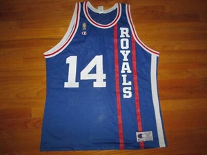 OSCAR ROBERTSON Vtg 90s 1996 Cincinnati Royals NBA @ 50 Gold CHAMPION Jersey 52 - Picture 1 of 9