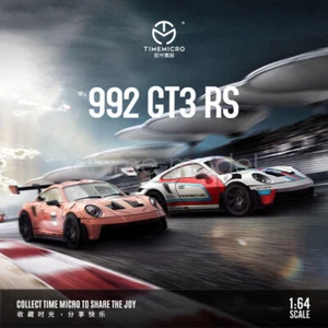 TIME MICRO 1:64 scale 992 GT3 RS Pink pig/Martini Diecast Model Toys Collection - Picture 1 of 13