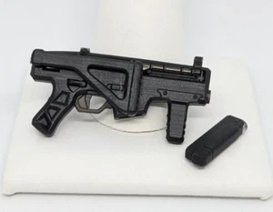 G.I. Joe Classified SMG folded stock & mag 3D printed 1/12 black Legends 6" - Picture 1 of 3