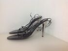 Womens Mario Bologna shoes,sandals,size 8.5-9, EU 39,metallic heels,straps,black