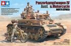 Tamiya 25208 Panzerkampfwagen IV Ausf. F & Motorcycle 1/35 Scale Model Kit