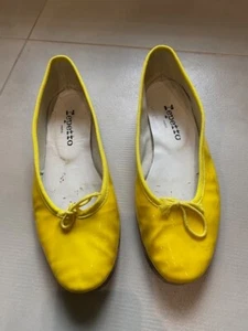 Repetto yellow patent leather ballerina flats size 37.5 / UK size 3.5 - Picture 1 of 6