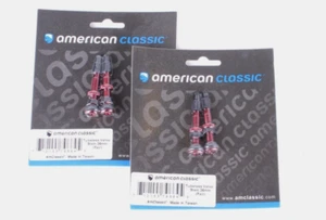 4 x NEU American Classic ROT ELOXIERT 36 mm schlauchlose Presta Ventile (2 PAAR) - Bild 1 von 6