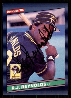 1986 Donruss Baseball #552 R.J. Reynolds Signed Autograph (no COA) *e3 - Image 1 of 2