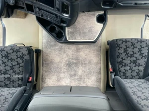 Fußmatten Beige Glatt passend für LKW Truck Scania R ab 2017 Beifahrer Klappbar - Bild 1 von 12