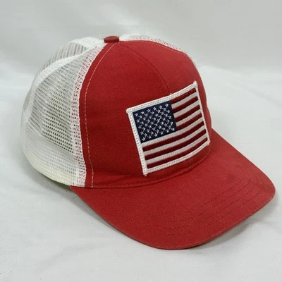 Sombrero de camionero de béisbol con cuello verde bandera americana rojo blanco azul hecho en EE. UU. Foto 1 de 4