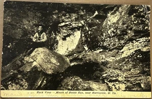 Harrisville, WV. Ritchie Co. Postkartenszene. Mouth of Battle Run Rocks. um 1910. - Bild 1 von 5
