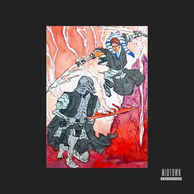 Darth Vader / Ahsoka Tano - Star Wars - 1/1 Original Artist Sketch Card (Signed) - Image 1 of 3