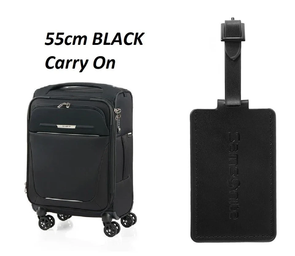 SAMSONITE BLITE 5.0 55cm Expandable CarryOn Spinner BLACK+ Samsonite luggage tag - image 1 of 1
