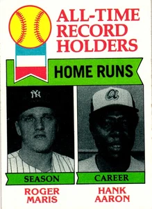 1979 Topps #413 All-Time Record Holders: Home Runs (Roger Maris / Hank Aaron) - Picture 1 of 2