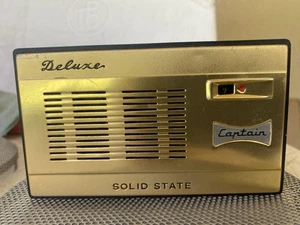 Vintage Radio Captain Deluxe AM Solid State GOLD COLOR - Picture 1 of 9