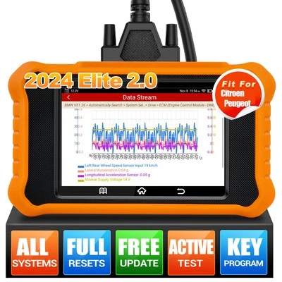 LAUNCH X431 ELITE 2.0 For Citroen / Peugeot Car Diagnostic Tool OBD2 Scanner ABS
