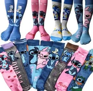 Disney Socks Lillo And Stitch Colorful Funny Child One Size Disney Cartoon Gift - Picture 1 of 14