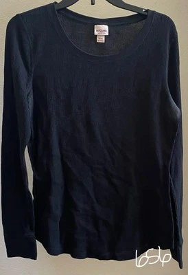 Женский топ Mossimo Supply Co. XL черный с длинными рукавами - Изображение 1 из 4