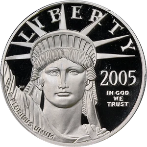 2005-W Platinum American Eagle $100 PCGS PR70 DCAM Blue Label - Picture 1 of 4