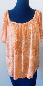 Michael kors Nectarine Paisley Top Size XL - Picture 1 of 7