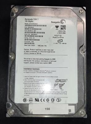 ST3120026AS Seagate 3.5" BarraCuda 7200.7 120GB 7200 RPM 8MB Cache SATA *TESTED+ - Image 1 of 2