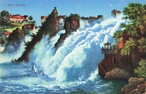Rheinfall, Nordschweiz Vintage PC verschickt 1937 - Bild 1 von 2