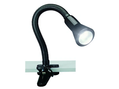 TRIO LEUCHTEN TRIO Schlauch-Klemmlampe, E14, Höhe 45cm, flexibel, schwarz
