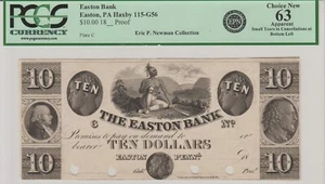 GREAT EASTON PA $10 PROOF ERIC NEWMAN 2015 SALE $1,410/MY SALE PRICE $725 - Picture 1 of 1