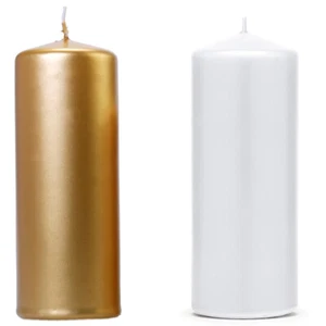 6 Stück Stumpenkerzen Farbauswahl 15x6cm Dekorationen Kerzen - Bild 1 von 7