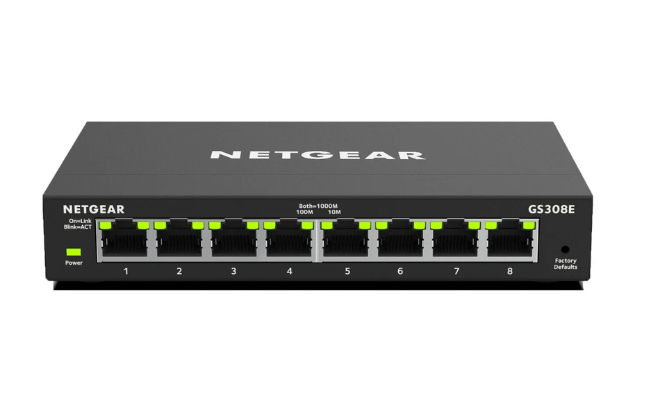 Netgear GS308E 8-Port Gigabit Ethernet Smart Managed Plus Switch