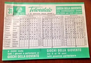 Totocalcio schedina non giocata compilata concorso 31 del 28 -3 -82 - Picture 1 of 1