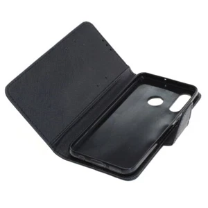 Book Case Fancy Etui Handytasche Tasche Hülle f. Huawei P30 Lite (Schwarz) - Picture 1 of 4