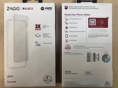 NEW OEM ZAGG Invisible Shield Glass Tempered Glass for Motorola G Pure - Image 1 of 3