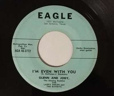 RARE LARRY NOLEN & the Bandits Eagle 45-3771 Glenn-Jody Misty Windows TX Scarce - Image 1 of 4