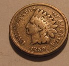 1859 Indian Head Cent Penny - Very Good Condition - 68Su