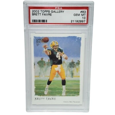 2002 Topps Gallery | Brett Favre | #83 | PSA 10 GEM MINT | Pop 4 - Image 1 of 2
