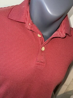 Jamaica Jaxx Para Hombres XL Polo Rojo Rayas Verano Tropical Preppy Costero 1740 Foto 1 de 4