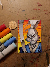 Usagi Yojimbo Sketch Card Original Hand drawn Art by Kenneth Hutcheson - Hutch