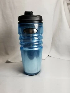 Starbucks 2008 Blue Metallic Thermoplastic Tumbler 16 oz - Picture 1 of 11