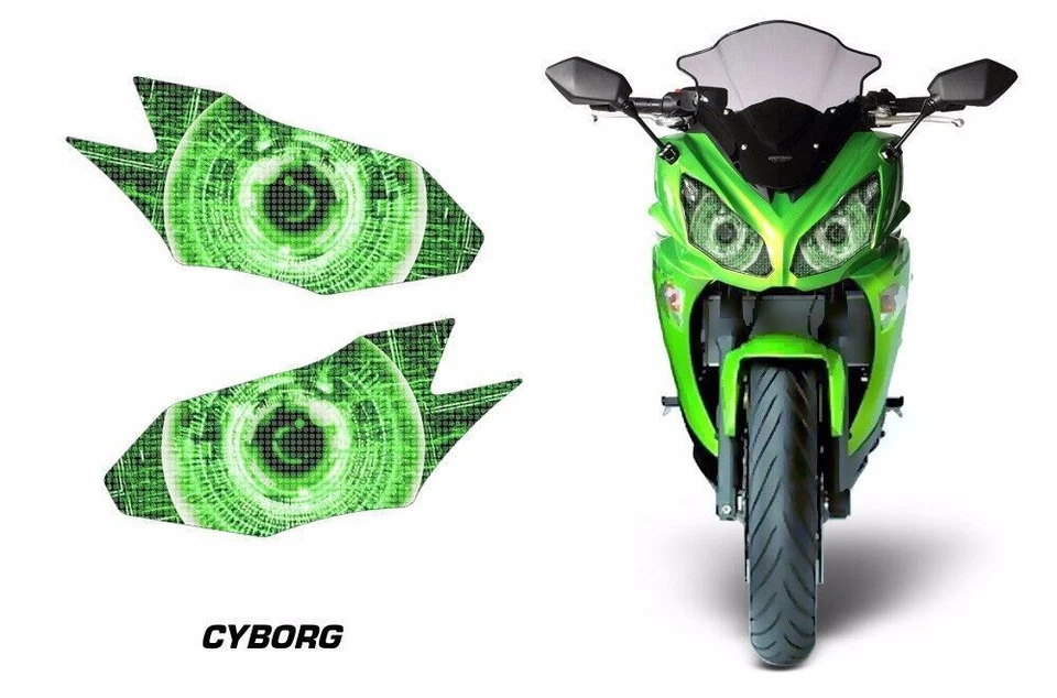 Kit de gráficos de ojos de faros cubierta de calcomanía para Kawasaki Ninja 650R 2012-2014 CYBORG Foto 1 de 1