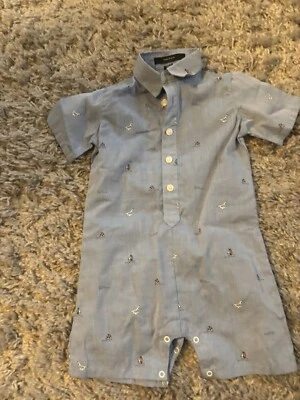 Nautica Azul Velero Mameluco/Jersey Una Pieza Bebé Niños 18 Meses Foto 1 de 4