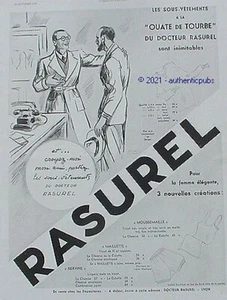 PUBLICITE RASUREL SOUS VETEMENTS OUATE TOURBE SIGNE M.S. DE ST MARC DE 1936 AD - Picture 1 of 1