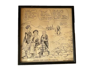 RARE 1931 J.R Williams Comic Framed Heroes Are Made Not Born - Picture 1 of 9