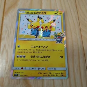 【COMO NUEVA】Tarjeta de Pokémon Manzai Pikachu 407/SM-P Osaka 2019 PROMOCIÓN lámina rara japonesa - Imagen 1 de 2