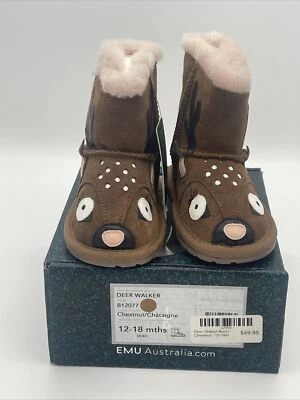 NUEVA TALLA 18-24 Matemáticas Emu Australia Niños Bota Ciervo Caminante B12077 Castaño Ch3 Foto 1 de 4