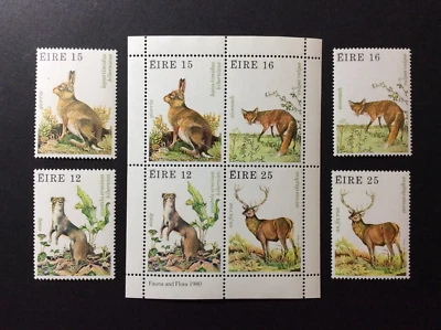 Bloco de lembranças BroadviewStamps Ireland #480-83 & #483a.  MNH MUITO BOM ESTADO-XF. - Imagem 1 de 2