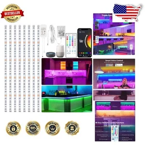 Voice-Activated RGB Under Cabinet Lights Kit - Dimmable & Color Changing - Picture 1 of 9