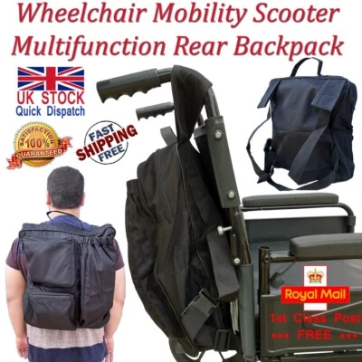 LTG PRO® Ltg Multifunktion Rollstuhl Groß Tasche Heck Rucksack Mobilitätshilfe Shopping