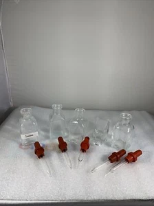 5 LAB SAFETY SUPPLY DROPPER BOTTLE w/ Rubber/glass Stoppers - Picture 1 of 7