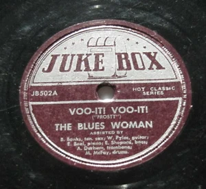 The Blues Woman - Cryin' Blues / Voo-It! Voo-It! 78 RPM Juke Box Buddy Banks  - Picture 1 of 11