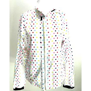 Saucony performance golf windbreaker jacket running polka dots tennis women's S - Picture 1 of 7
