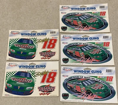 批量 5 件 Bobby Labonte #18 Winston Cup WinCraft Racing NASCAR Window Clings NOS — 第 1/3 张图片