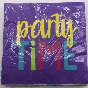 AMSCAN Birthday 16 Dinner Napkins PAPER NAPKIN “Party Time” Napkin BNIP BNWT - Picture 1 of 2
